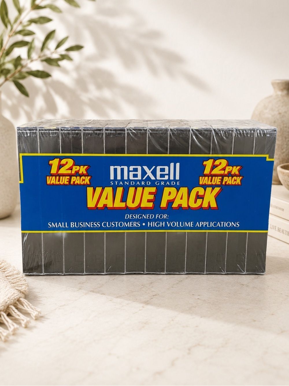 Vintage Maxell Standard Grade VHS Tapes – 12 Pack – Brand New Factory Sealed